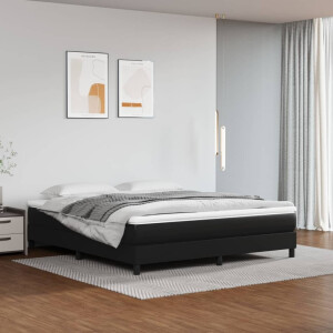 vidaXL Boxspring bed kunstleer zwart 180x200 cm