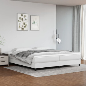 vidaXL Boxspring bed kunstleer wit 200x200 cm