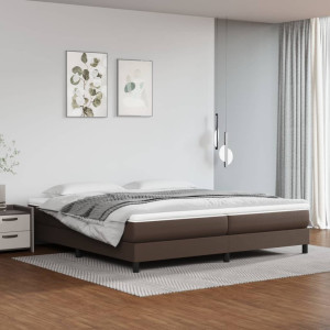 vidaXL Bedframe kunstleer bruin 200x200 cm