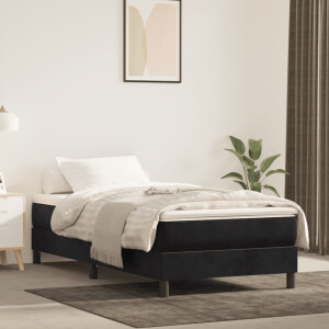 vidaXL Boxspring bed fluweel zwart 90x190 cm