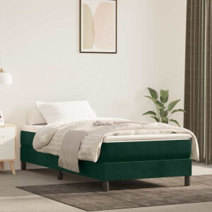 vidaXL Boxspring bed 100x200 cm fluweel donkergroen