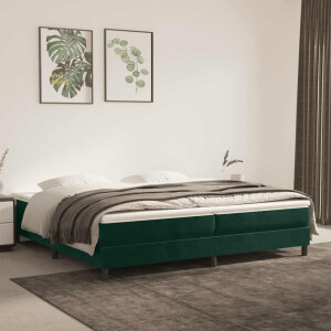 vidaXL Boxspring bed 200x200 cm fluweel donkergroen