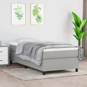 vidaXL Boxspring bed 90x190 cm stof lichtgrijs