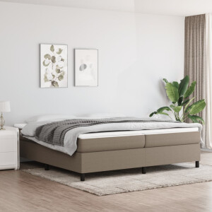 vidaXL Boxspring bed stof taupe 200x200 cm