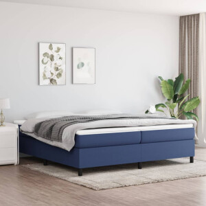 vidaXL Boxspring bed stof blauw 200x200 cm