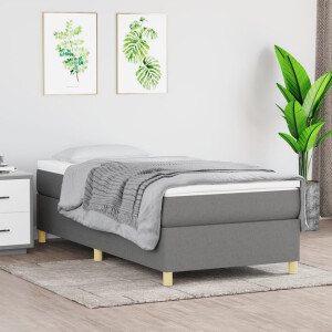 vidaXL Boxspring bed 90x190 cm stof donkergrijs