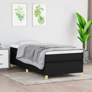 vidaXL Boxspring bed 100x200 cm stof zwart