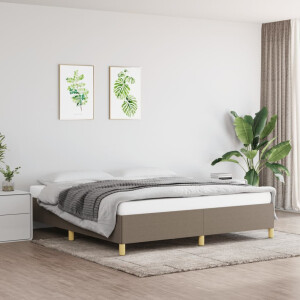 vidaXL Boxspring bed stof taupe 180x200 cm