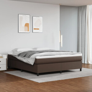 vidaXL Boxspring bed kunstleer bruin 160x200 cm