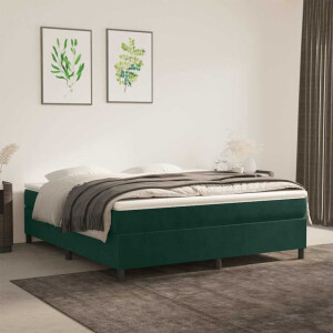vidaXL Boxspring bed 180x200 cm fluweel donkergroen