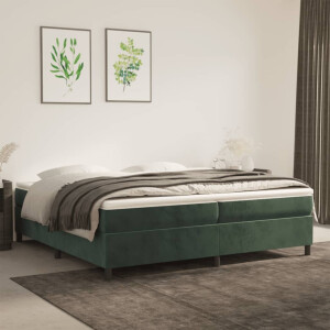 vidaXL Bedframe zonder matras 200x200 cm fluweel donkergroen