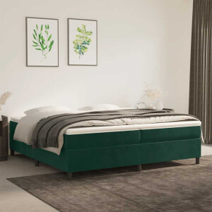 vidaXL Boxspring bed 200x200 cm fluweel donkergroen