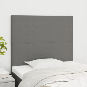 vidaXL Hoofdbord donkergrijs 100x5x118/128 cm Stof