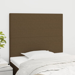 vidaXL Hoofdbord donkerbruin 100x5x118/128 cm Stof