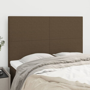 vidaXL Hoofdbord donkerbruin 144x5x118/128 cm stof