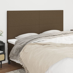 vidaXL Hoofdbord donkerbruin 160x5x118/128 cm stof