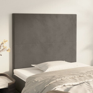 vidaXL Hoofdbord donkergrijs 80x5x118/128 cm Fluweel