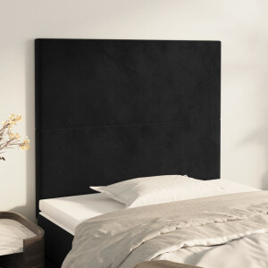 vidaXL Hoofdbord zwart 80x5x118/128 cm fluweel