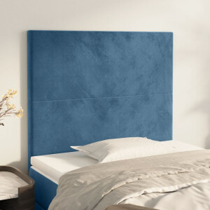 vidaXL Hoofdbord donkerblauw 90x5x118/128 cm fluweel