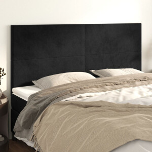 vidaXL Hoofdbord zwart 180x5x118/128 cm fluweel