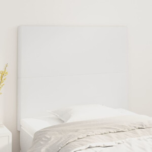 vidaXL Hoofdbord wit 80x5x118/128 cm kunstleer