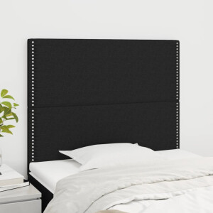 vidaXL Hoofdbord zwart 80x5x118/128 cm stof