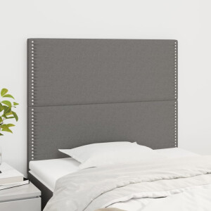 vidaXL Hoofdbord donkergrijs 90x5x118/128 cm stof