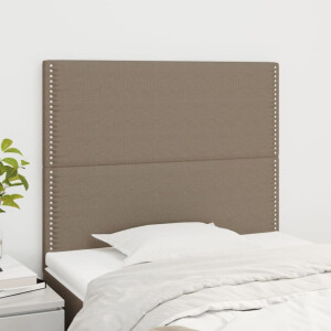 vidaXL Hoofdbord taupe 100x5x118/128 cm Stof