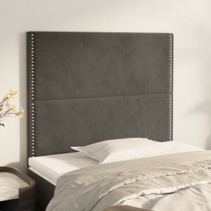 vidaXL Hoofdbord donkergrijs 80x5x118/128 cm Fluweel