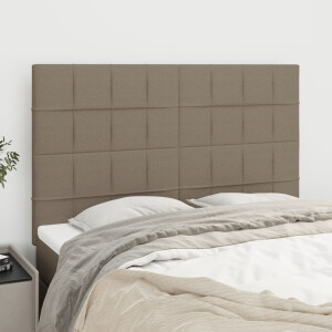vidaXL Hoofdbord taupe 144x5x118/128 cm Stof