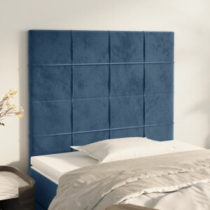 vidaXL Hoofdbord donkerblauw 90x5x118/128 cm fluweel