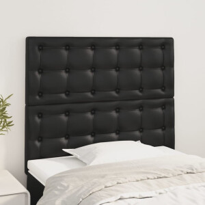 vidaXL Hoofdbord zwart 80x5x118/128 cm kunstleer