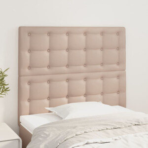 vidaXL Hoofdbord cappuccino 80x5x118/128 cm Kunstleer