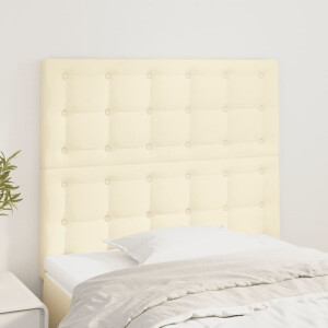 vidaXL Hoofdbord crème 90x5x118/128 cm kunstleer