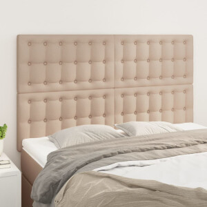 vidaXL Hoofdbord cappuccino 144x5x118/128 cm Kunstleer