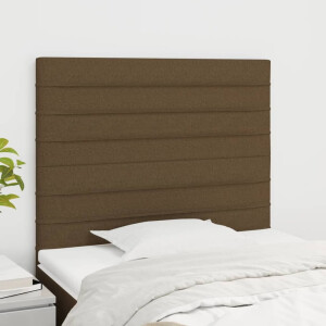 vidaXL Hoofdbord donkerbruin 90x5x118/128 cm Stof