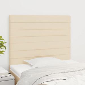 vidaXL Hoofdbord crème 90x5x118/128 cm stof