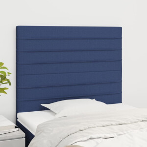vidaXL Hoofdbord blauw 90x5x118/128 cm stof
