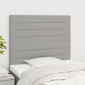vidaXL Hoofdbord lichtgrijs 100x5x118/128 cm stof