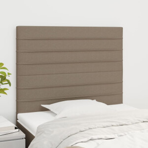 vidaXL Hoofdborden 2 st 100x5x78/88 cm stof taupe