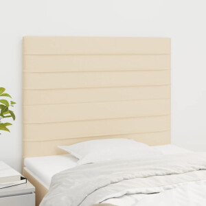 vidaXL Hoofdbord crème 100x5x118/128 cm stof