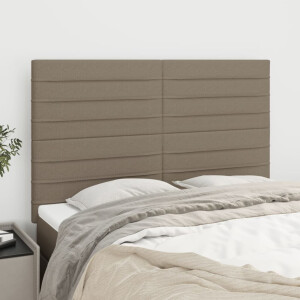 vidaXL Hoofdbord taupe 144x5x118/128 cm Stof