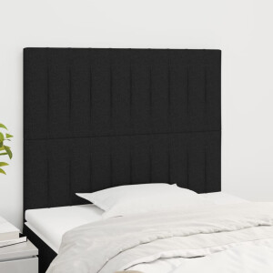 vidaXL Hoofdbord zwart 100x5x118/128 cm stof