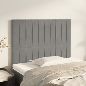 vidaXL Hoofdbord lichtgrijs 80x5x118/128 cm fluweel