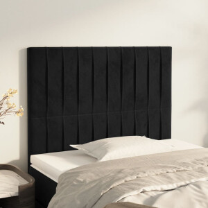 vidaXL Hoofdbord zwart 80x5x118/128 cm fluweel