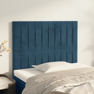 vidaXL Hoofdbord donkerblauw 80x5x118/128 cm fluweel
