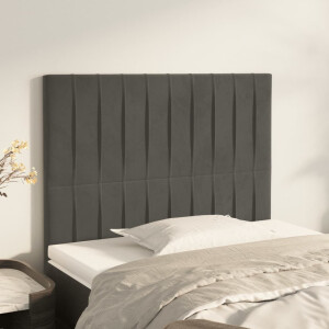 vidaXL Hoofdbord donkergrijs 90x5x118/128 cm fluweel