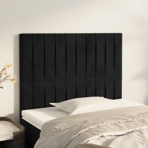 vidaXL Hoofdbord zwart 100x5x118/128 cm fluweel