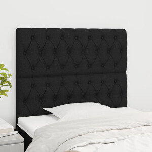 vidaXL Hoofdborden 2 st 100x7x78/88 cm stof zwart