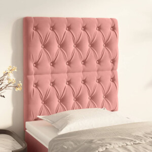 vidaXL Hoofdbord roze 80x7x118/128 cm fluweel